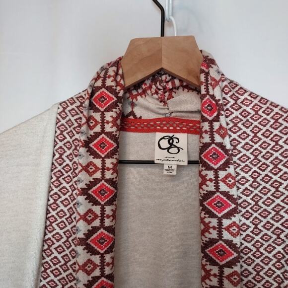 Anthropologie One September Solstice Night Knit Boho Aztec Open Cardigan Sweater - Picture 8 of 12
